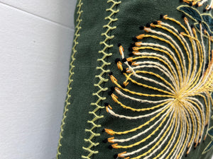 YELLOW ROCKET PINCUSHION heavy linen box