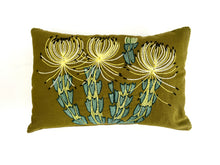 Load image into Gallery viewer, YELLOW ROCKET PINCUSHION heavy linen scatter
