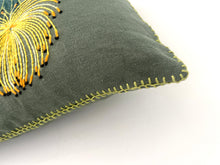 Load image into Gallery viewer, YELLOW ROCKET PINCUSHION heavy linen scatter
