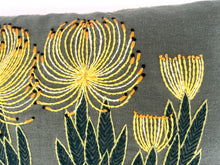 Load image into Gallery viewer, YELLOW ROCKET PINCUSHION heavy linen scatter
