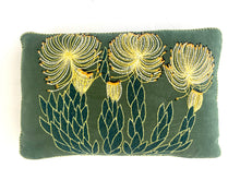 Load image into Gallery viewer, YELLOW ROCKET PINCUSHION heavy linen box

