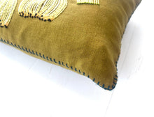 Load image into Gallery viewer, YELLOW ROCKET PINCUSHION heavy linen scatter
