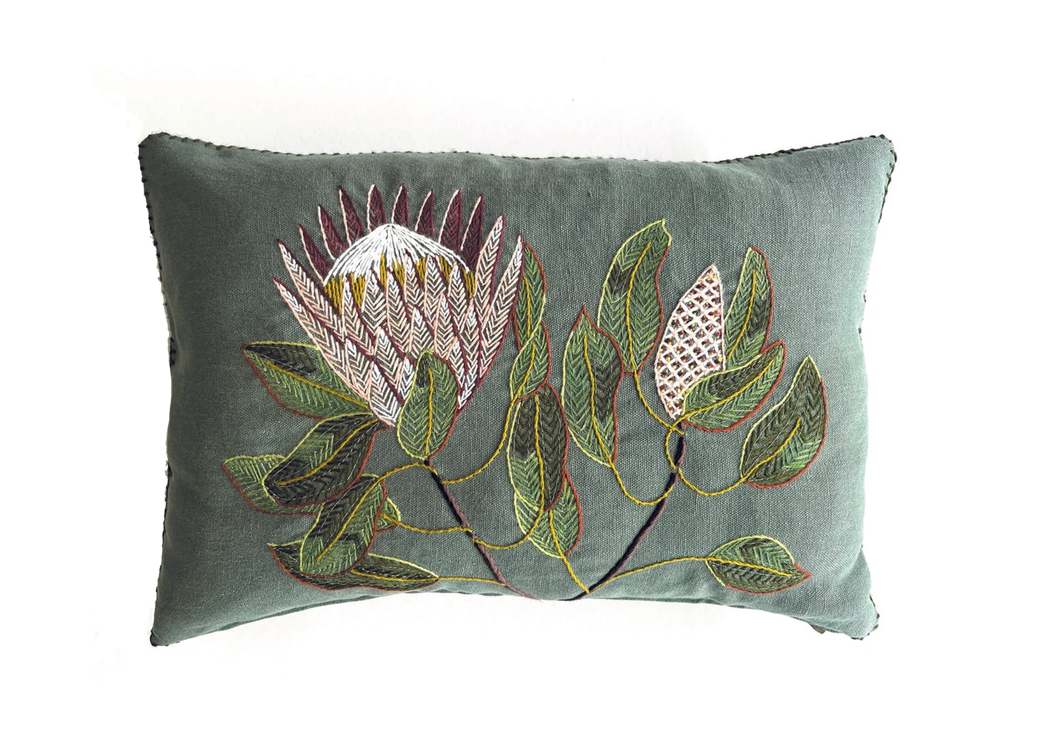 KING PROTEA heavy linen scatter