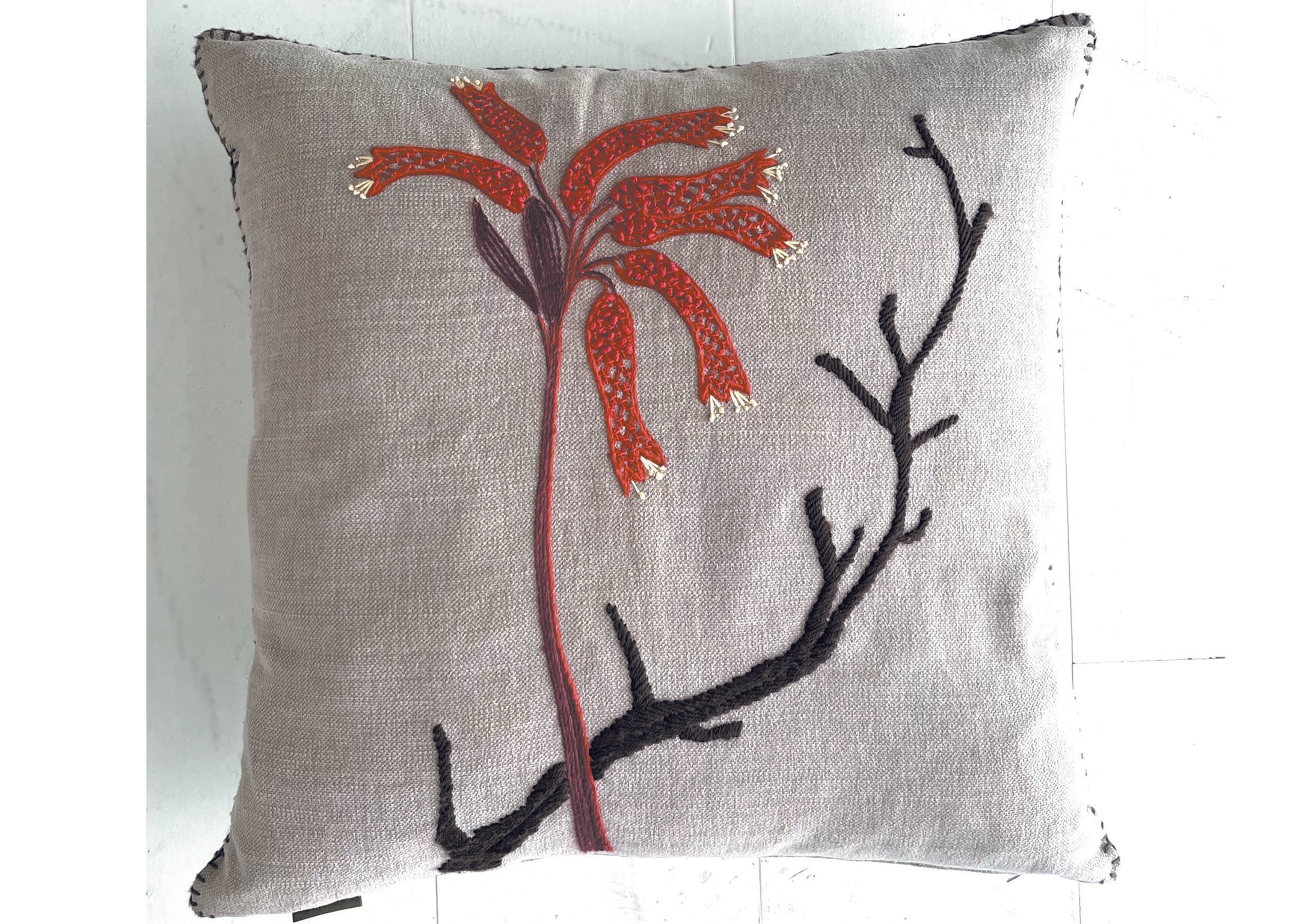 FIRE LILY linen/cotton  50 x 50